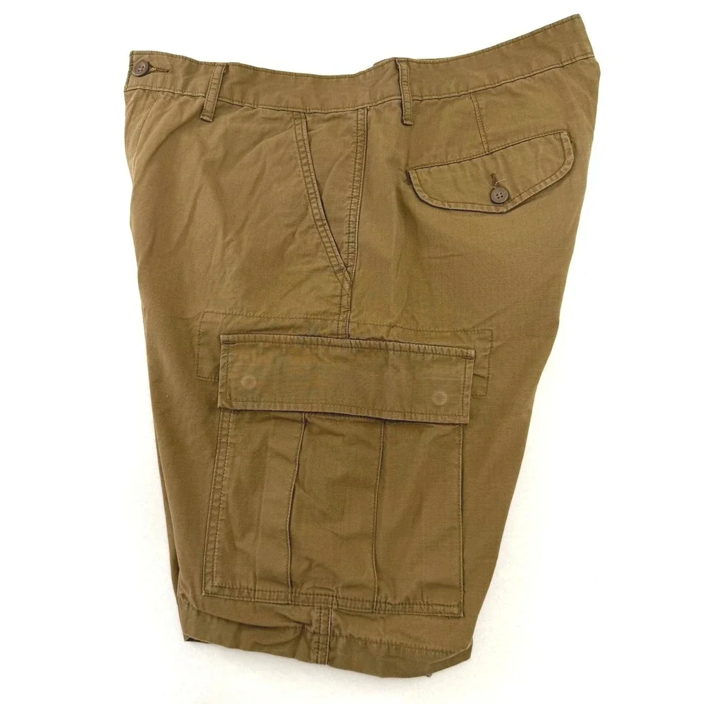 Levis Mens Brown Ripstop Cargo Shorts Size 34 Utility Workwear Casual Brown